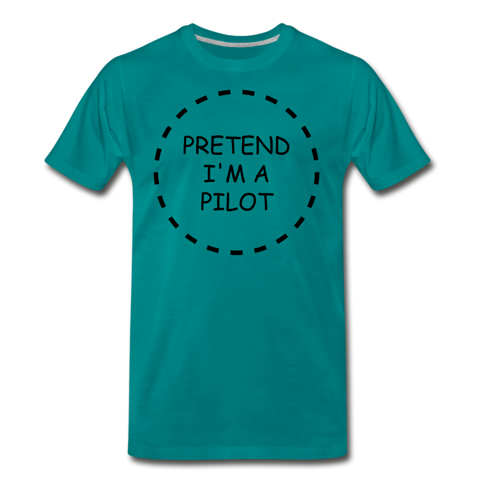 Men's Pretend I'm a Pilot Short Sleeve T-Shirt (More Colors) - teal