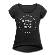 Women's Pretend I'm a Pilot Short Sleeve T-Shirt - heather black