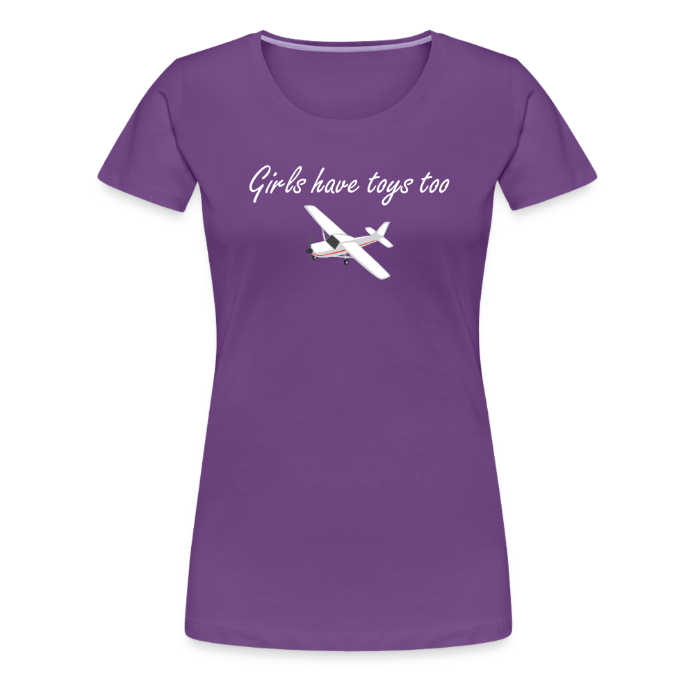 Women’s Girls Have Toys Too T-Shirt - purple