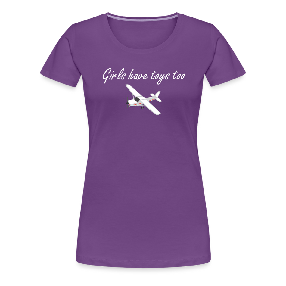 Women’s Girls Have Toys Too T-Shirt - purple