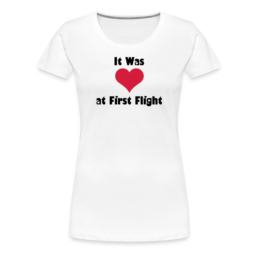 Women’s It Was Love at First Flight T-Shirt - white