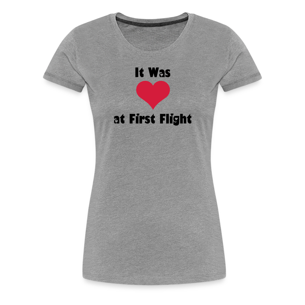 Women’s It Was Love at First Flight T-Shirt - heather gray