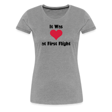Women’s It Was Love at First Flight T-Shirt - heather gray