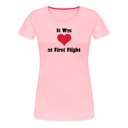 Women’s It Was Love at First Flight T-Shirt - pink