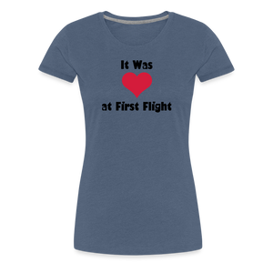 Women’s It Was Love at First Flight T-Shirt - heather blue