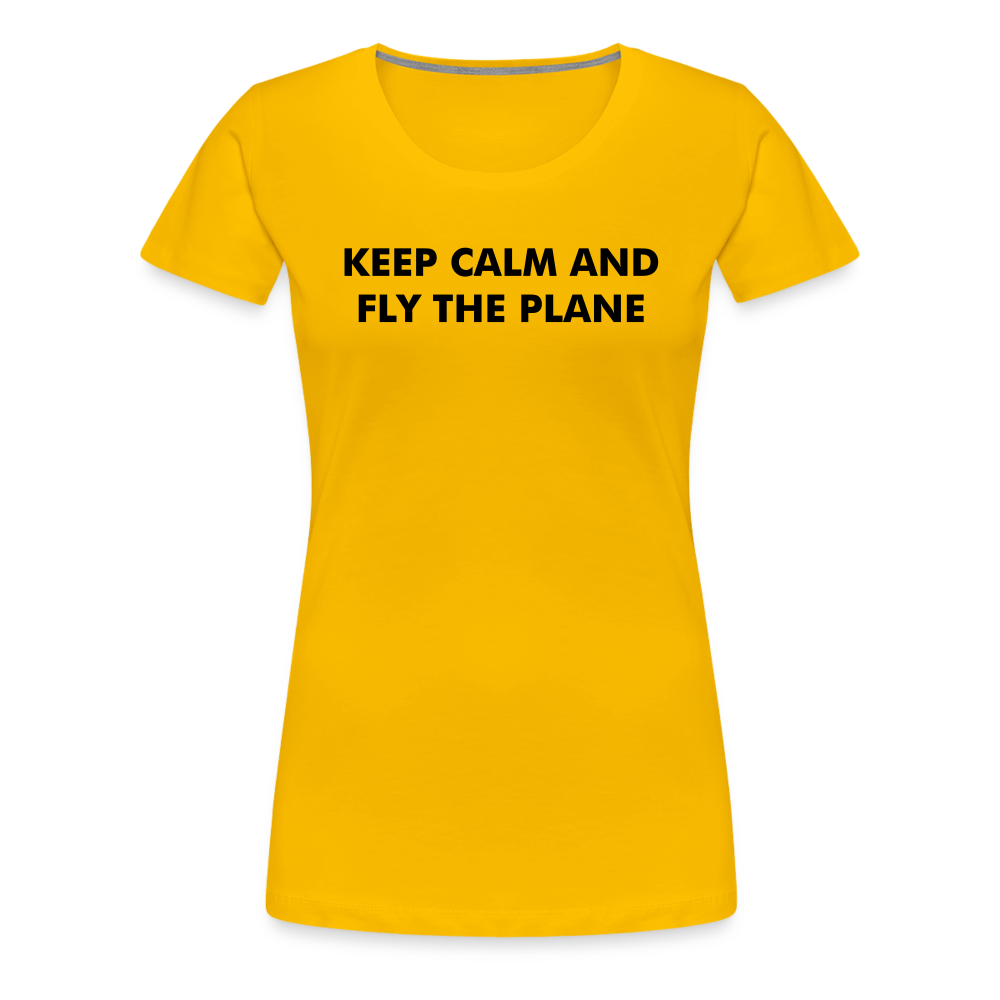 Women’s Keep Calm T-Shirt - sun yellow