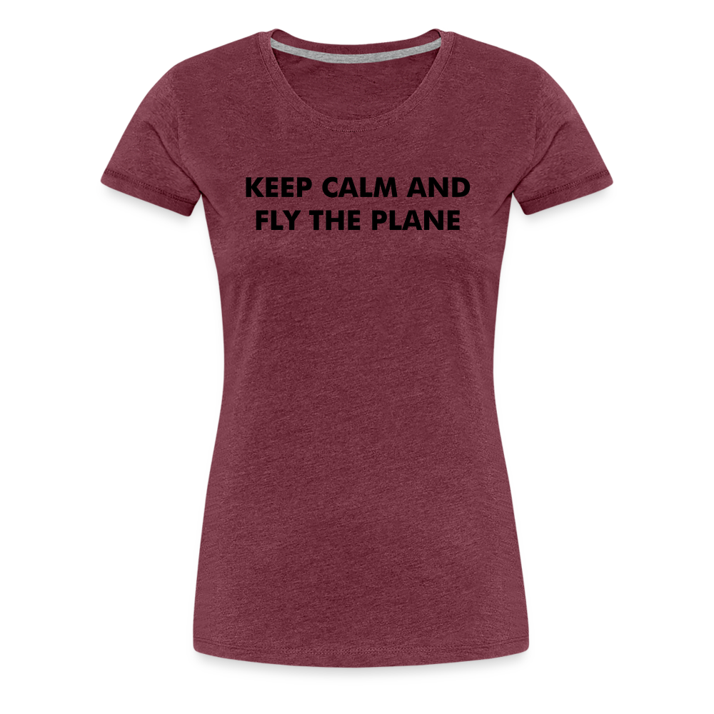 Women’s Keep Calm T-Shirt - heather burgundy