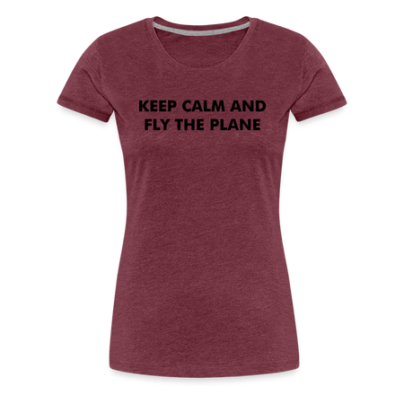 Women’s Keep Calm T-Shirt - heather burgundy