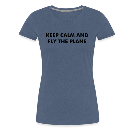 Women’s Keep Calm T-Shirt - heather blue