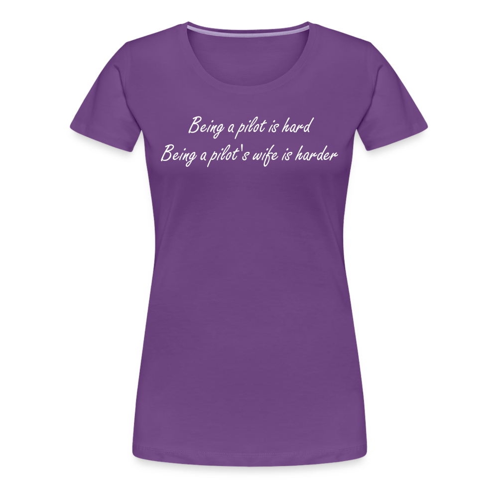 Women’s Being a Pilot's Wife T-Shirt - purple