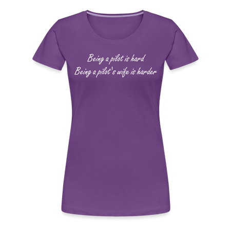 Women’s Being a Pilot's Wife T-Shirt - purple