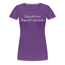 Women’s Being a Pilot's Wife T-Shirt - purple