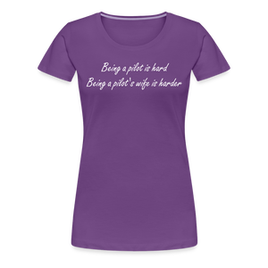 Women’s Being a Pilot's Wife T-Shirt - purple